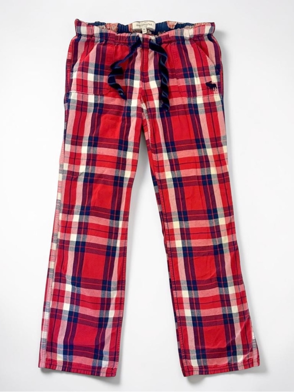 Abercrombie and Fitch Vintage Plaid Pajama Pants Low Rise Drawstring XS